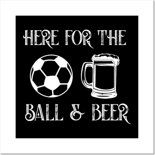 Balls & beer funny soccer alley sport drinking Posters and Art